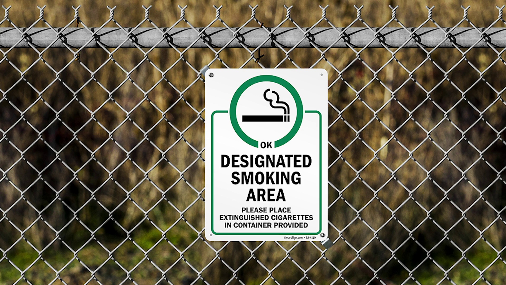 Designated Smoking Area Sign