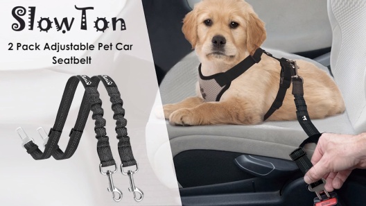 Dog Seat Belt, 2 Pieces Of Pet Car Seat Belt Headrest Restraint Adjustable  Puppy Safety Seat Belt