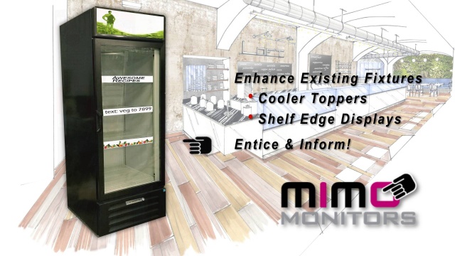 23-inch Shelf Edge Stretched Monitor with Android Player | Mimo Monitors