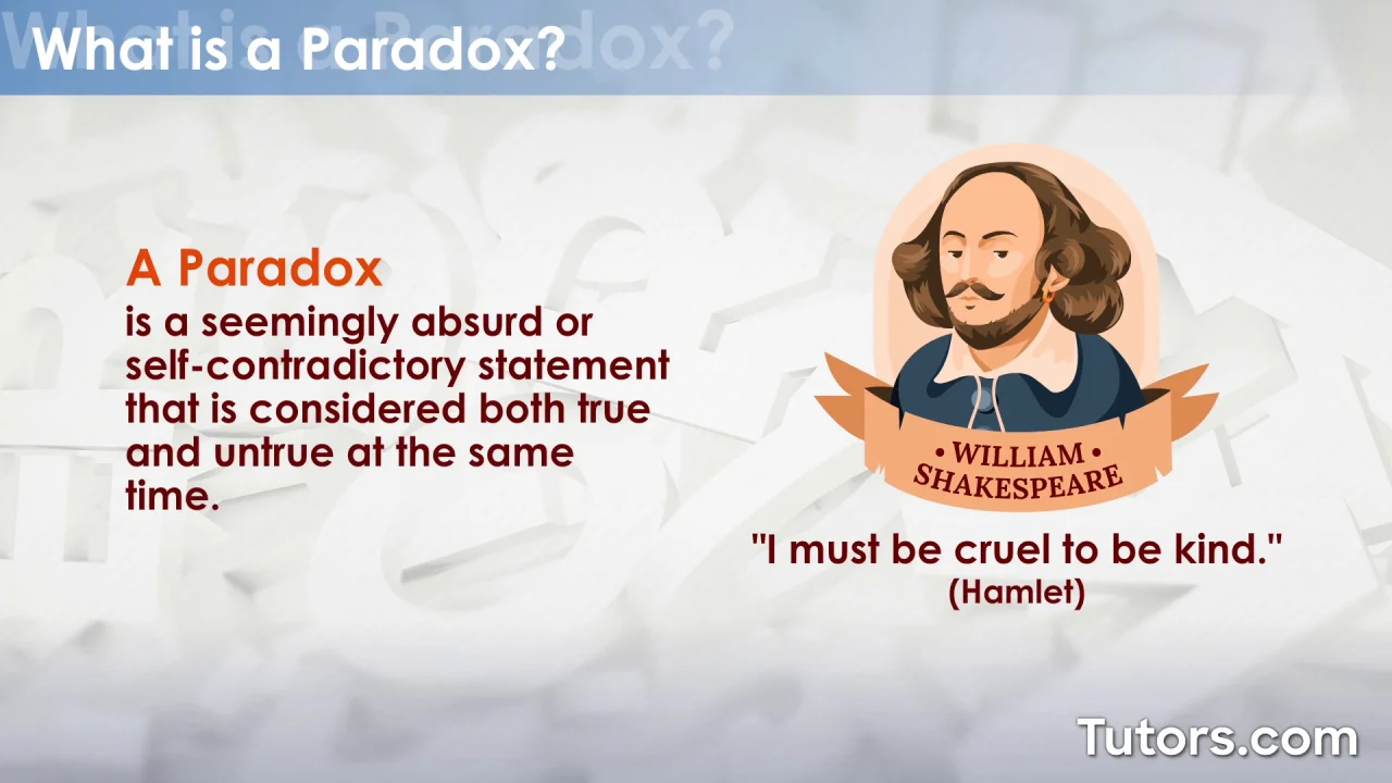 paradox examples in literature