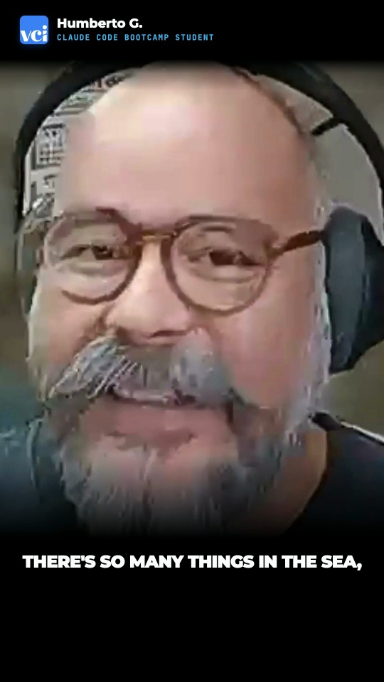 Humberto G. speaking to camera