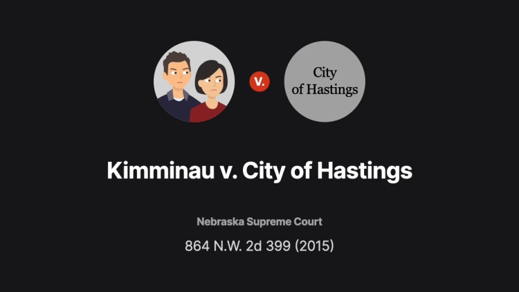 Kimminau v. City of Hastings