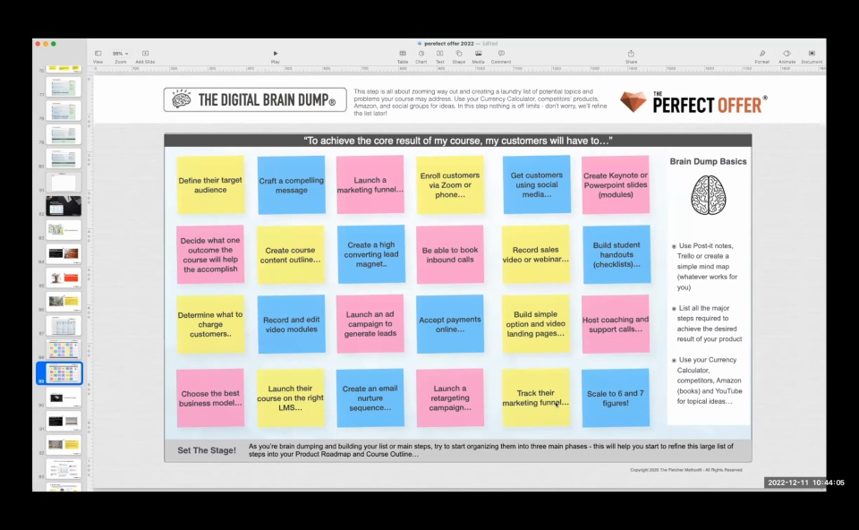 Growthworks Example Module 7: The Digital Brain Dump - The Perfect Offer · Growthworks ...