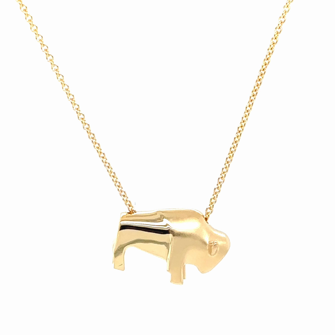 Gold hot sale buffalo pendant