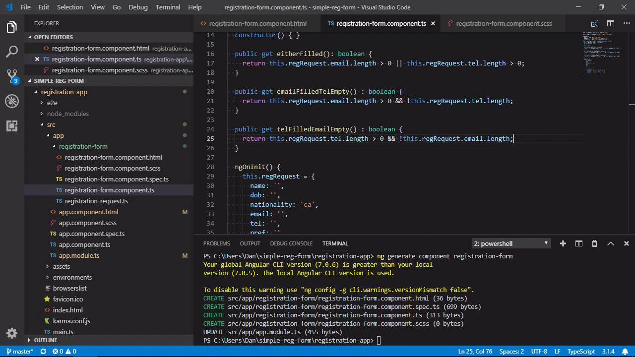 Hands-on Angular: Create a Registration Form - Special Cases: Contact ...