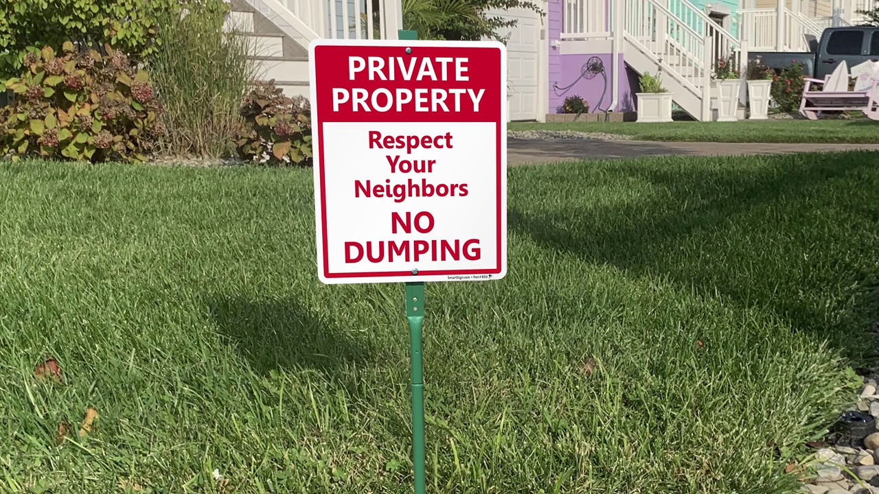 Private Property Respect Lawn Boss Sign