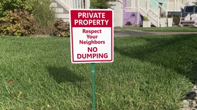 Respect Your Neighbors No Dumping Lawnboss Sign Kit