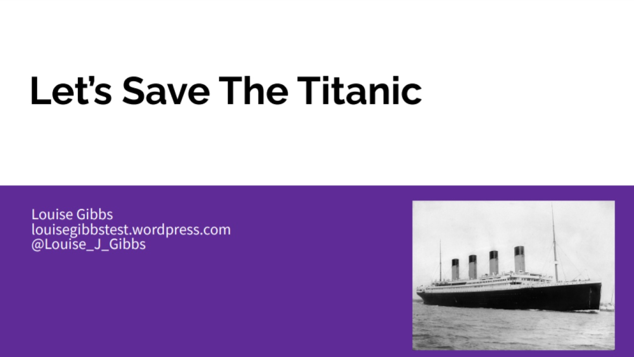 Let's Save The Titanic - Louise Gibbs image