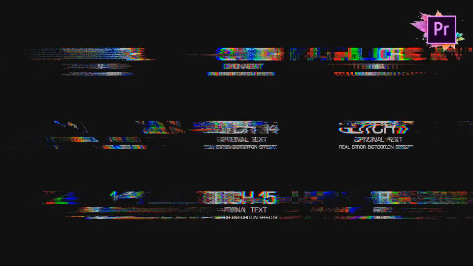 Glitch Text Presets - Premiere Pro Presets