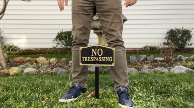No Trespassing Statement Plaque