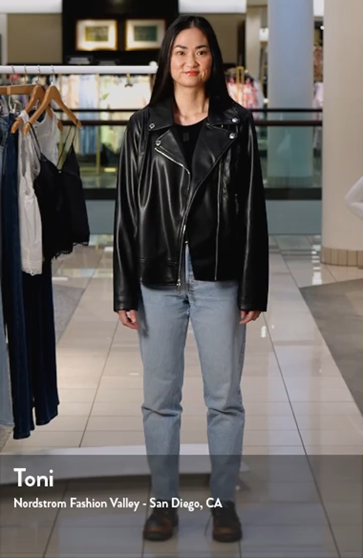 Vince Camuto Asymmetric Zip Faux Leather Jacket | Nordstrom