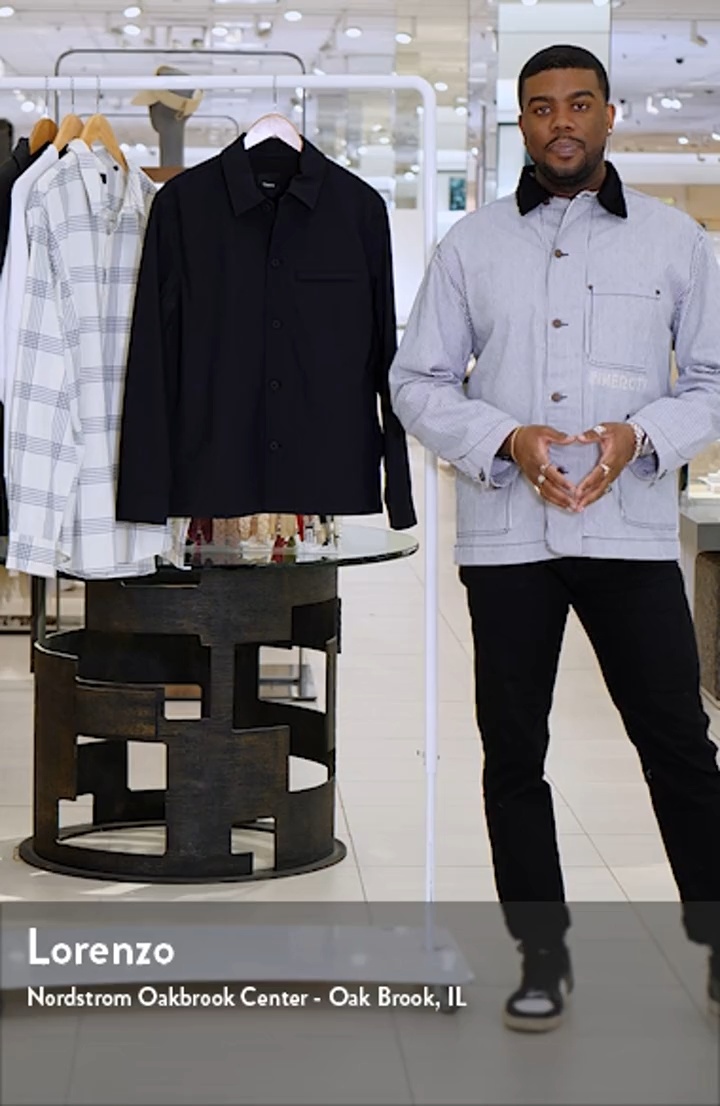 Theory Overshirt in Precision Ponte Jacket (Men) | Nordstrom