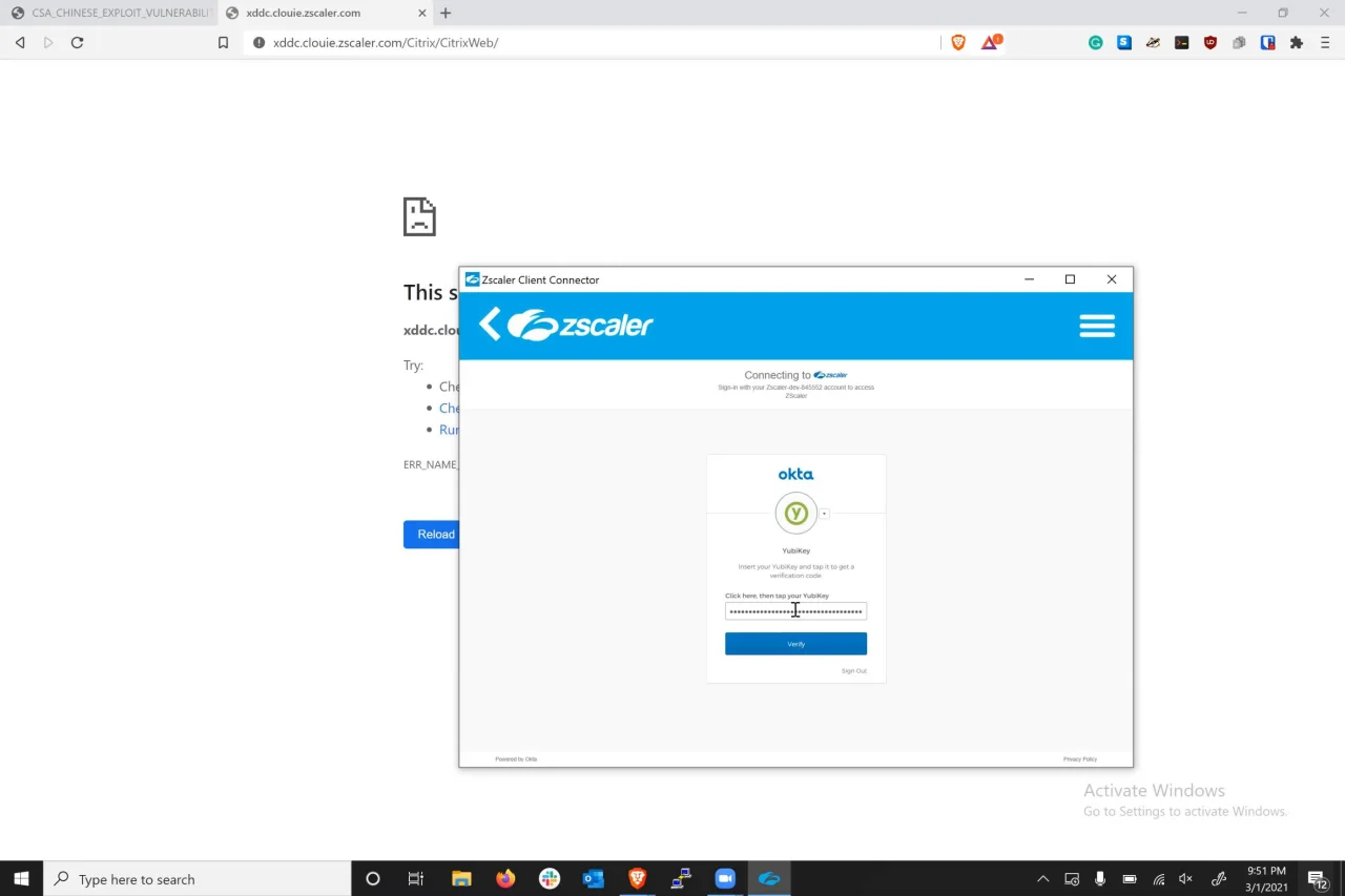 Accessing Citrix XenDesktop (Apps and Desktops) View through ZPA