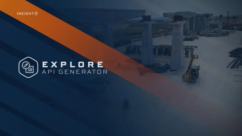 InEight Explore logo and API generator title.
