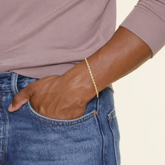 Bailey 7.5 in. Rope Chain Bracelet (3.3mm)