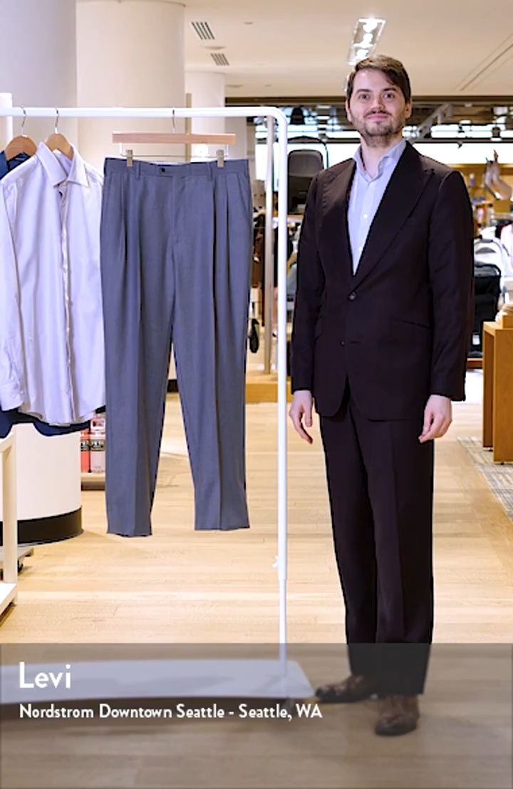 Zanella Bennett Straight Leg Pleated Dress Pants | Nordstrom