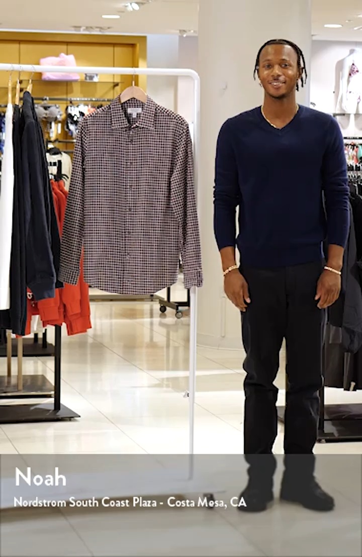 Check Cotton & Cashmere Button-Up Shirt