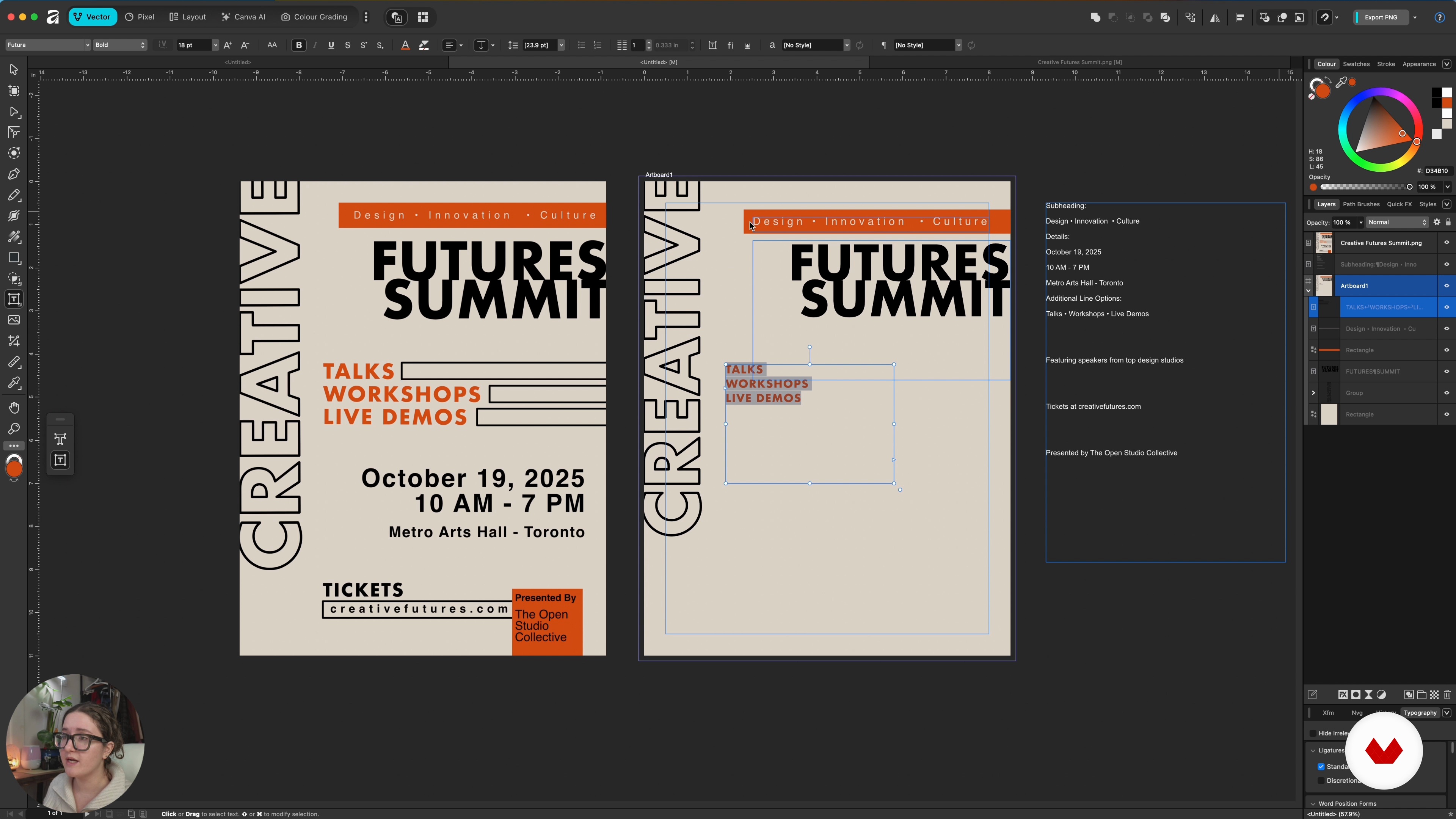 Week 3: Design a modern event poster with strong typographic hierarchy
