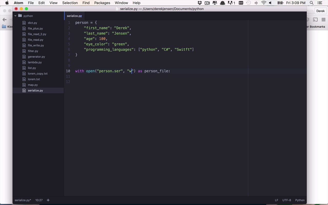 Data Handling With Python - Reading and Writing Complex Objects