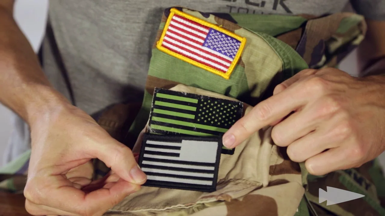 Military IR Flag Velcro® Patch, Reverse