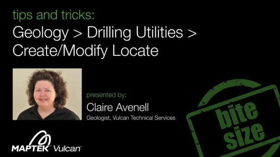 Tips & Tricks: Geology > Drilling Utilities > Create/Modify Locate