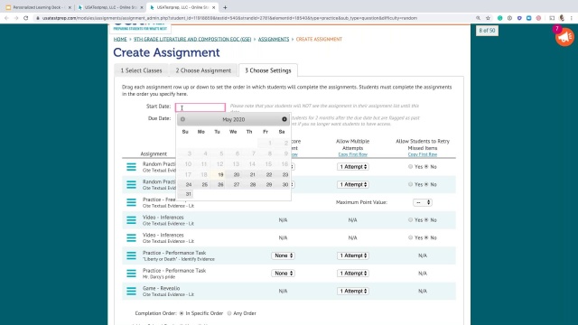 Screenshot from Personalized Learning Mode video