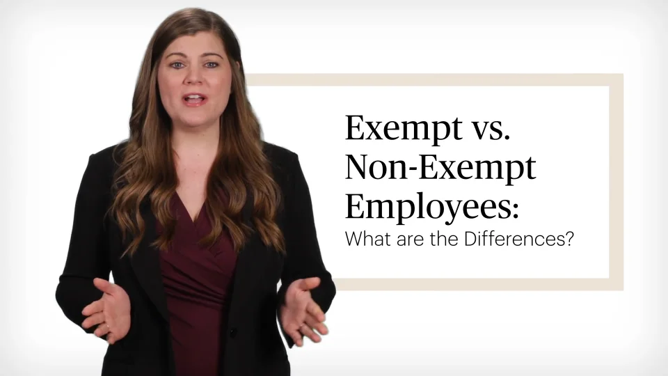 exempt and non exempt classification