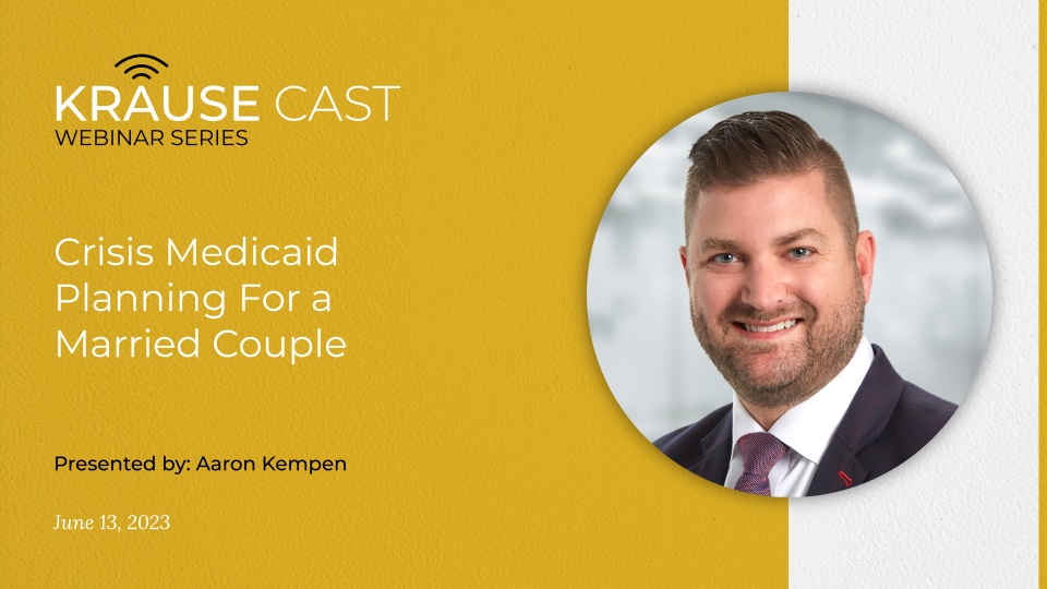 Crisis Medicaid Planning Strategies for a Married Couple