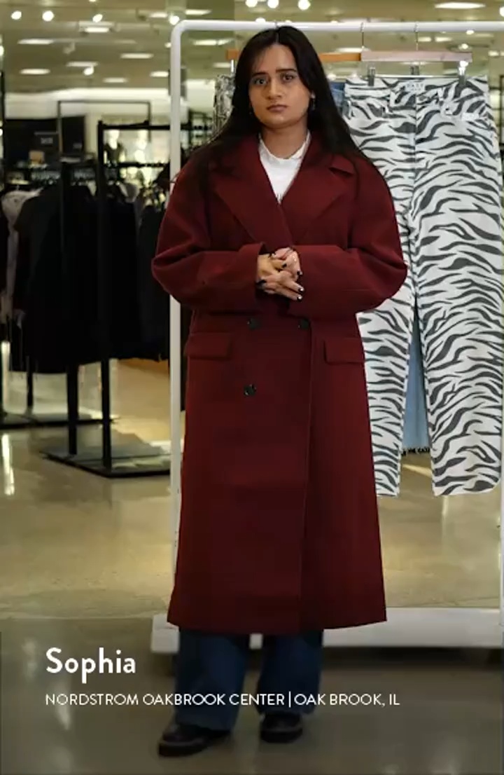 Topshop Double Breasted Longline Coat | Nordstrom