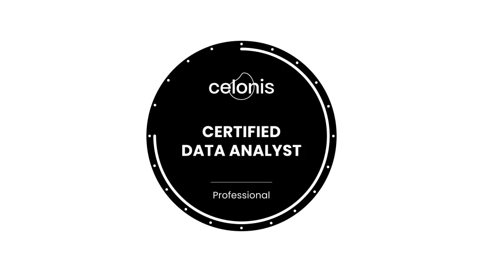 Celonis Data Analyst Certification in a UX design