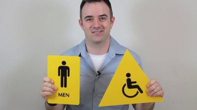 California All-Gender Restroom ISA Symbol, 2 Signs/Kit
