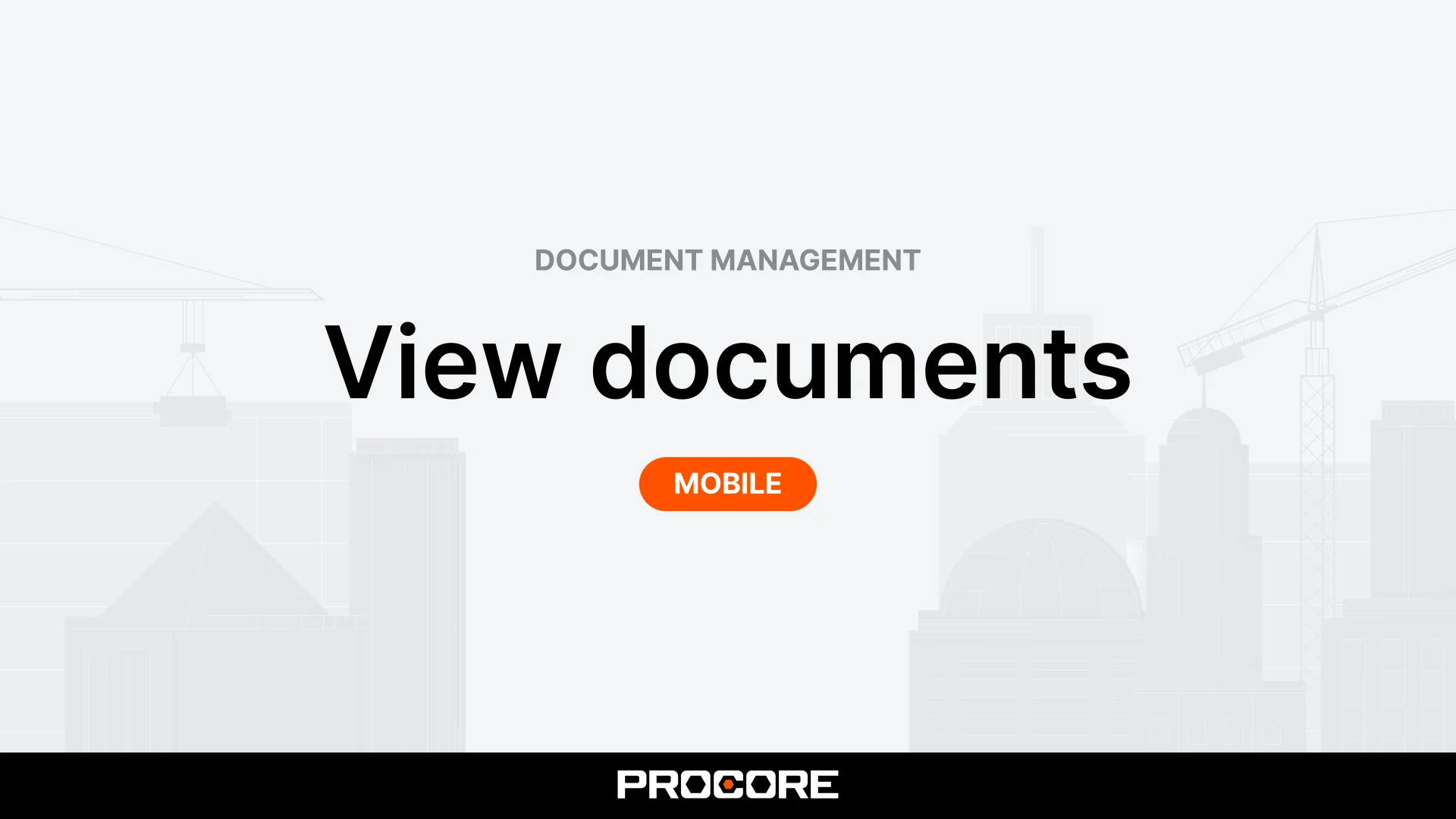 Pro Core Document Control Document Management - Videos (Android) - Procore