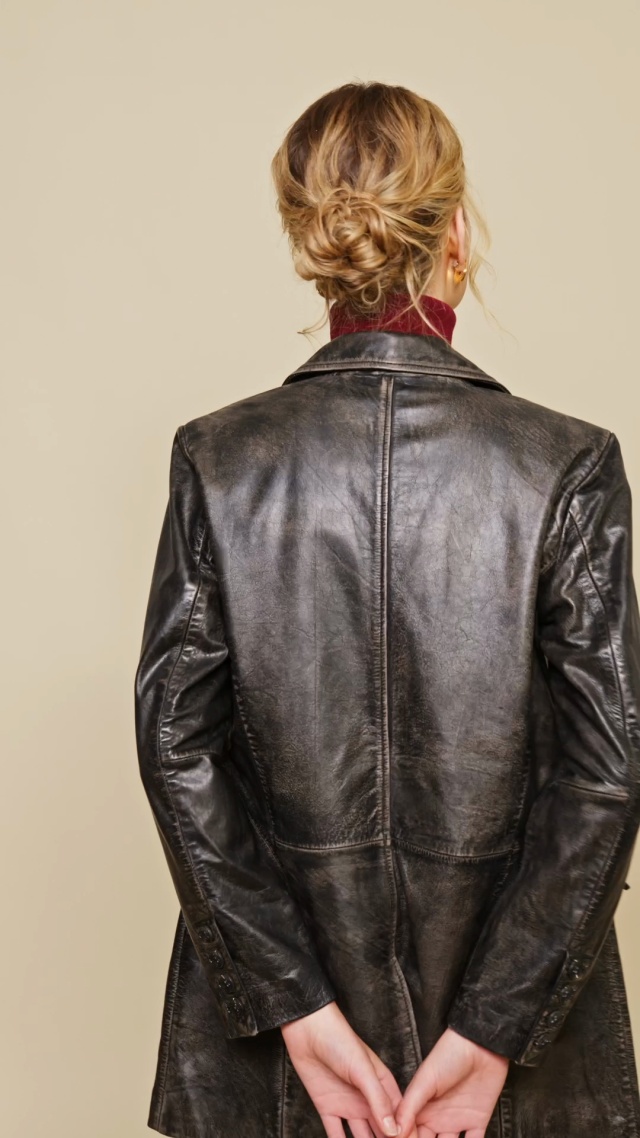 Avec Les Filles Oversize Leather Blazer Nordstrom