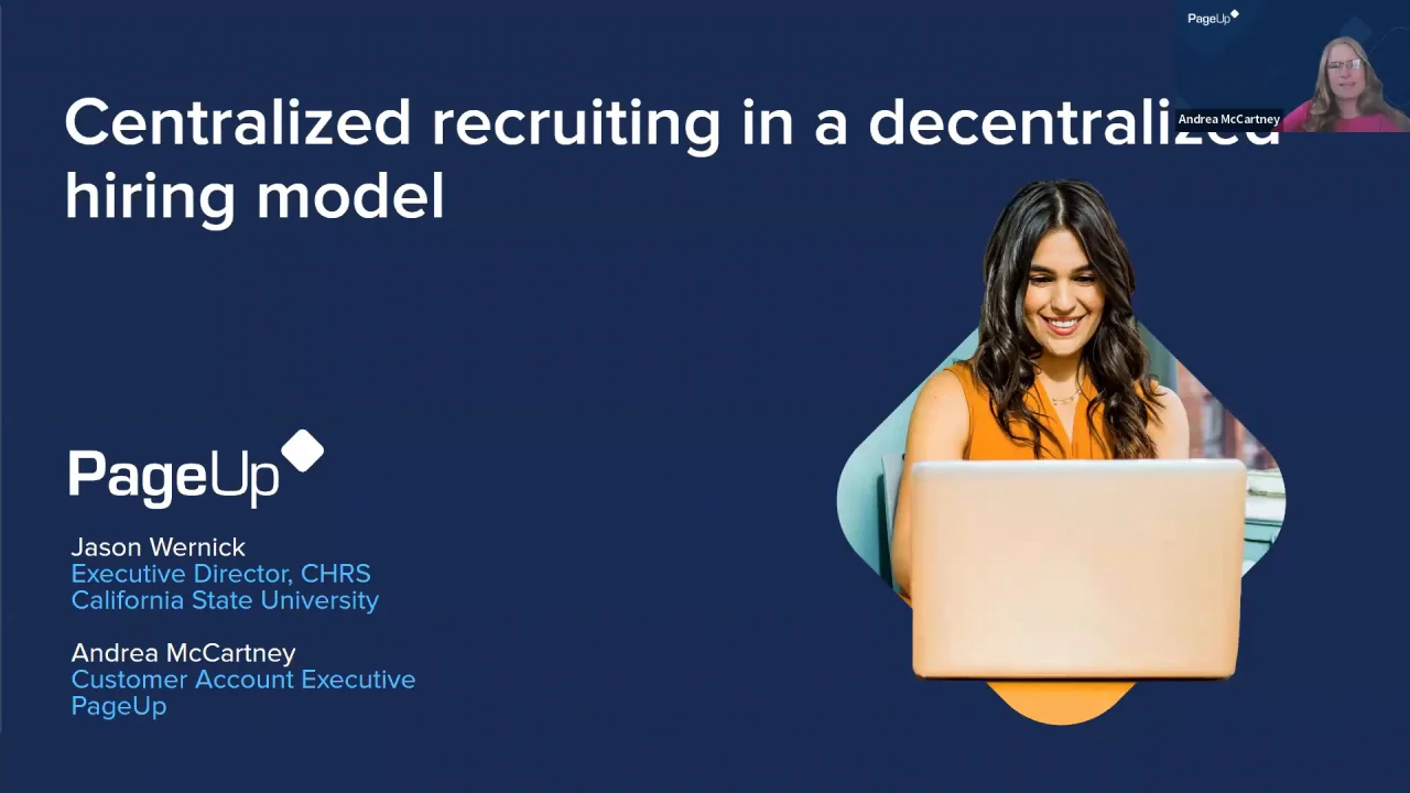 Centralised recruiting hiring model - PageUp Webinar