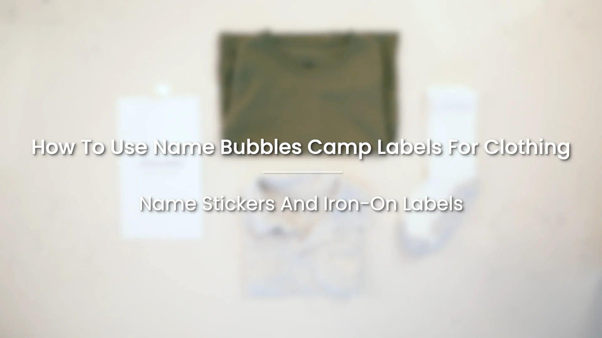Custom Clothing Labels for Camp Pack