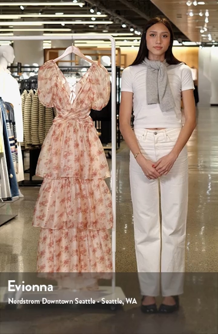Lulus Jane Organza & Chiffon Maxi Cocktail Dress | Nordstrom