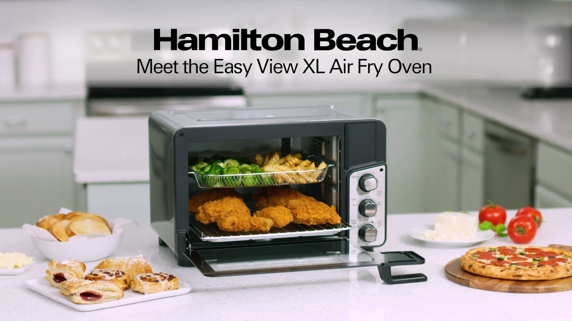 Hamilton Beach Easy View XL Toaster Oven with Sure-Crisp® Air Fry