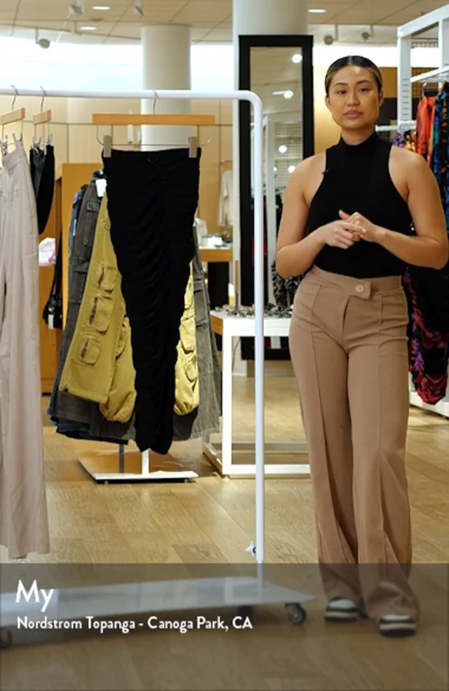 Buy Naked Wardrobe Hourglass Midi Skirt - Beige At 57% Off