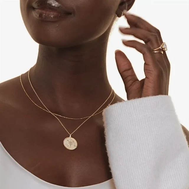 14K Yellow Gold Scorpio Zodiac Diamond Pendant