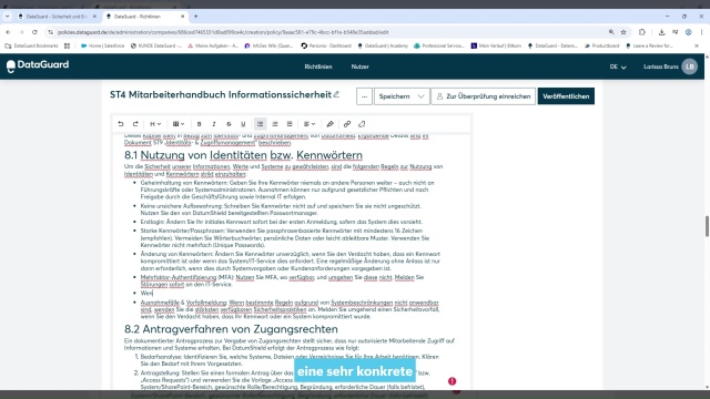ISMS Build-up: ST4 Mitarbeiterhandbuch ausfüllen und anpassen