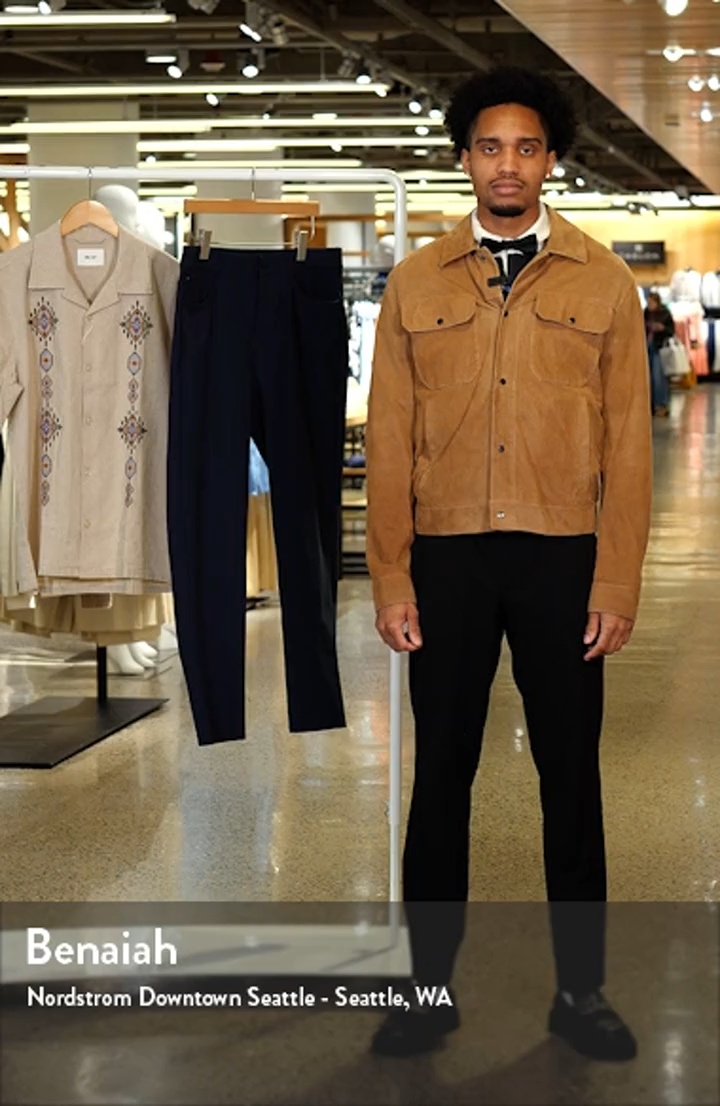 Emporio Armani Perforated Goatskin Suede Jacket | Nordstromrack