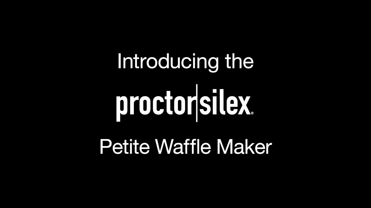 Proctor Silex 26102 Black Petite Double Waffle Maker Nonstick Grids Makes  4 Round Waffles Black 