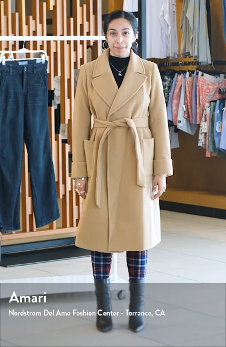 Belted Wool & Cashmere Blend Wrap Coat