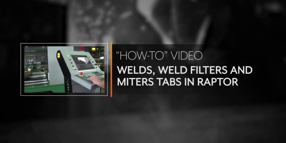 Welds and Weld Filters in Raptor Welds and Weld Filters in Raptor