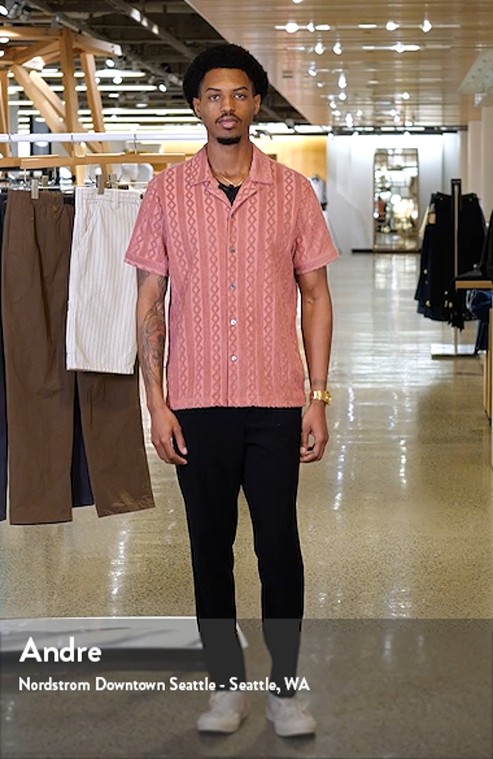 Rails Maverick Textured Knit Camp Shirt | Nordstrom