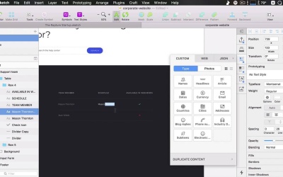 Design a Corporate Website Using UI Kits in Sketch - Support Page
