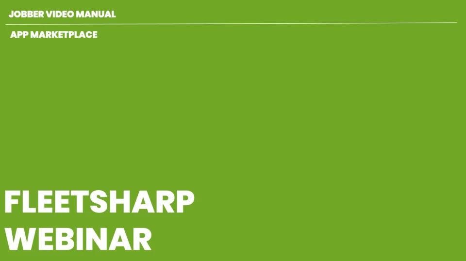 Webinar with representatives from Jobber and Fleetsharp