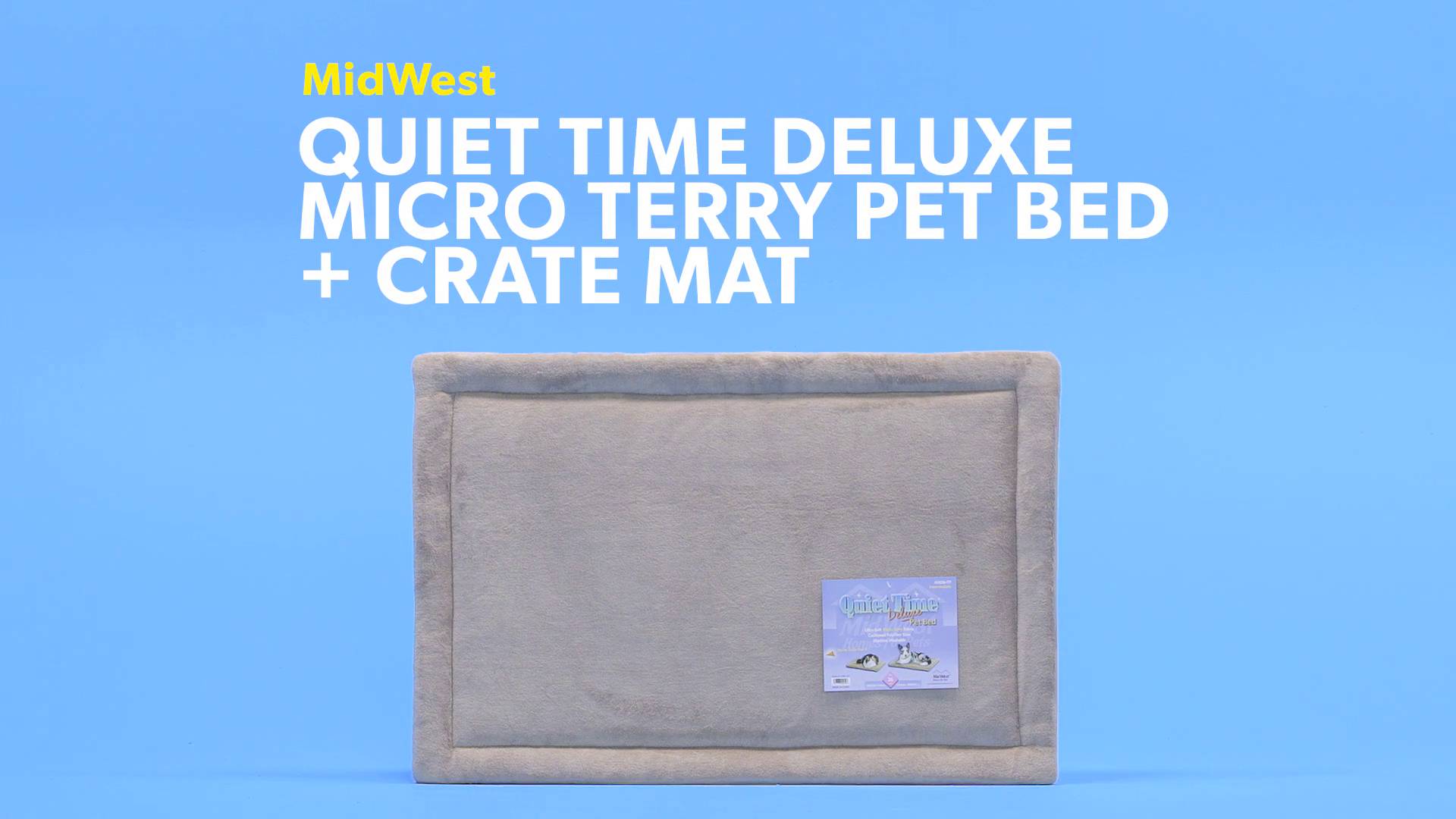 MIDWEST Quiet Time Deluxe Micro Terry Dog Crate Mat 54 in Chewy