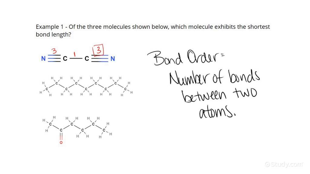 Determining How Bond Order Influences the Length of a Covalent Bond