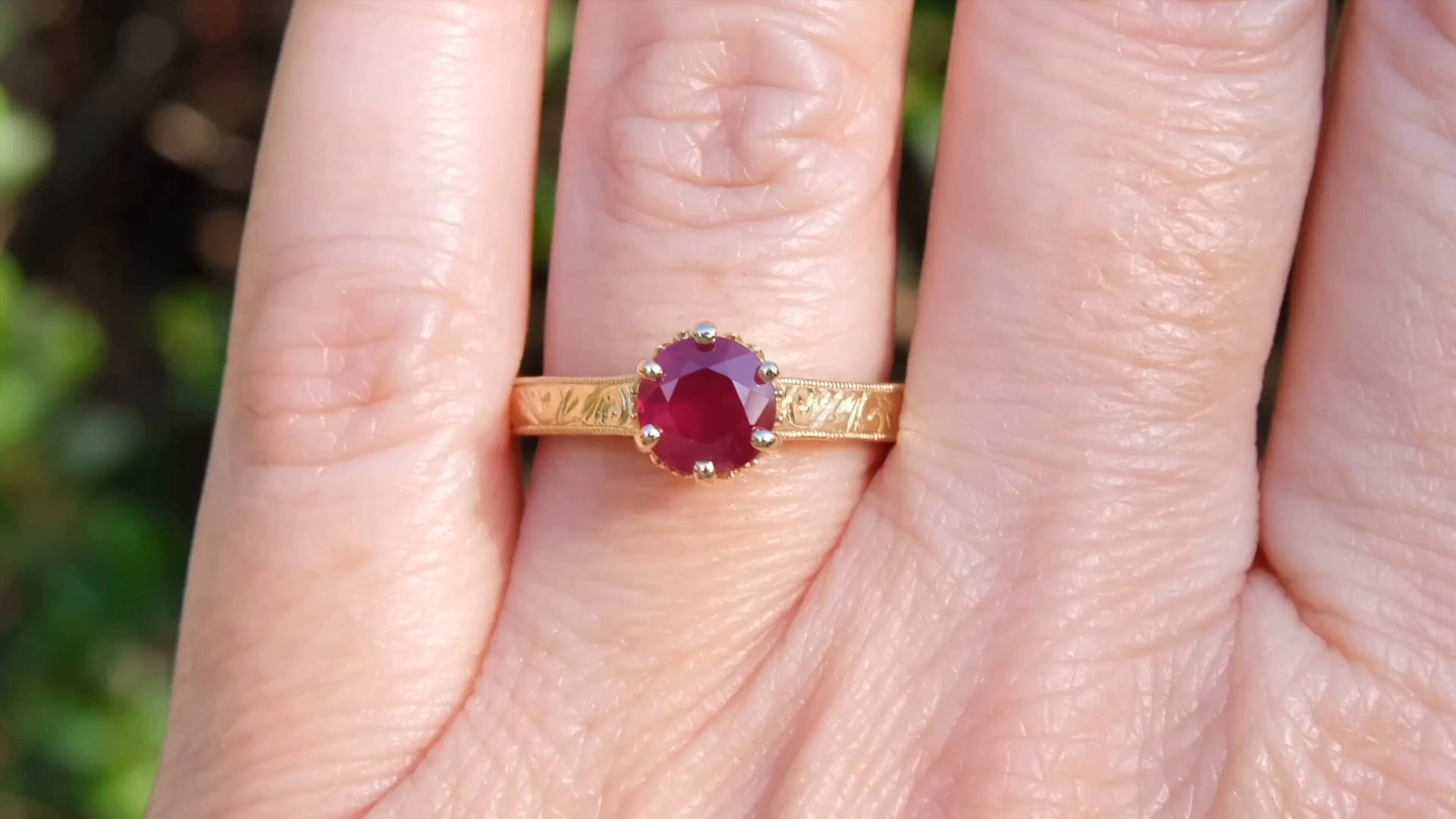 Antique Ruby  Diamond Ring